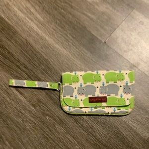NWOT bungalow 360 brand wristlet hippo print